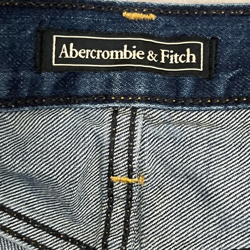 Abercrombie & Fitch Dark Blue Distressed Jean Shorts. Size 29/2. EUC - Picture 8 of 11